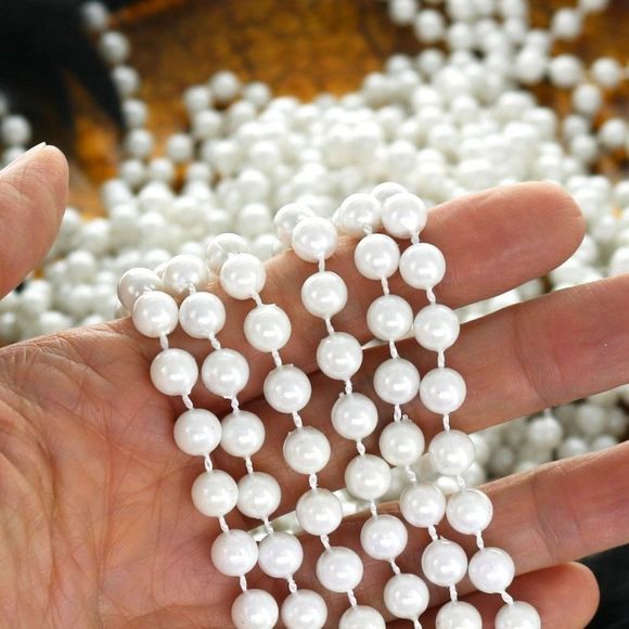 Women's 30" White Faux Pearl Necklaces Set of 3! - Picture 4 of 12